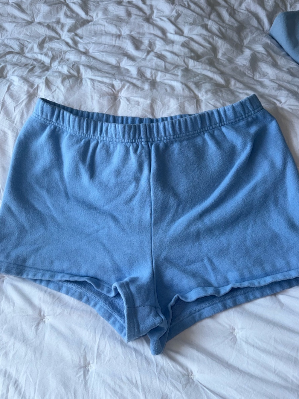 Aritzia TNA Cozy Sweatfleece Blue Perfect Fit Sweat Shorts